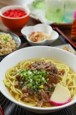 Japon Tradtional etnik mutfağı gıda, erişte, pişmiş pirinç,