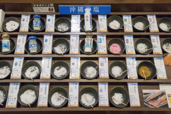 Ishigaki, Japan, December, 17,2013, Salt house, Salt production shop — стоковое фото