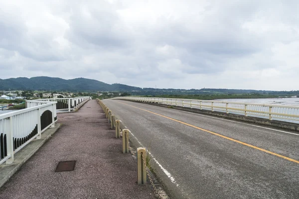 Rio Nakara, Ilha Iriomote, Ishigaki, Japão com ponte — Fotografia de Stock