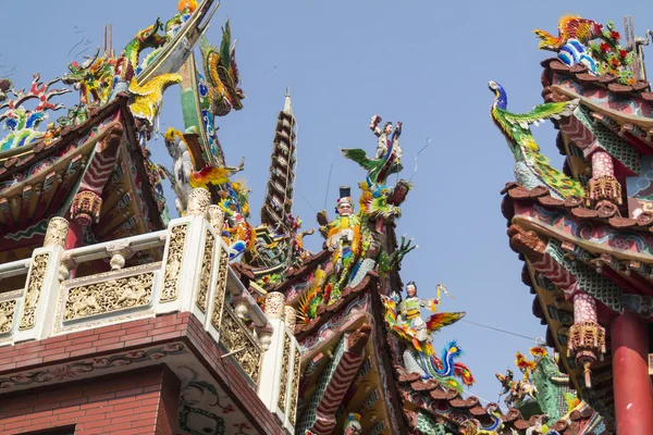 Kaohsiung, Taiwan, Janurary, 30th, Carving details of Fon Chiao T — стоковое фото