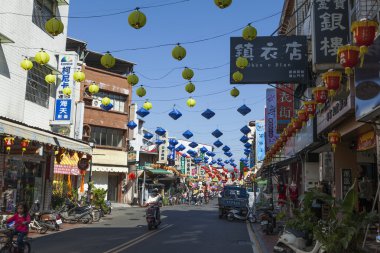 Kaohsuing, Tayvan, Janurary, 2013, 30 Qishan eski sokak görüş 