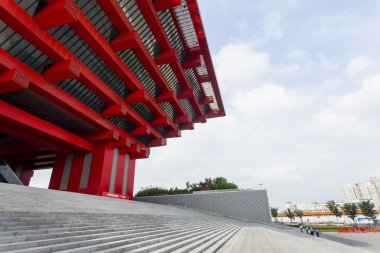 Shanghai, Çin, 6 Haziran 2013: Çin Sanat Müzesi Extirior v