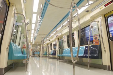 Boş Taipei Metro araba iç