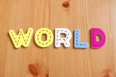 Word, yazım tarafından odunsu bulmaca harflerle odunsu arkaplan