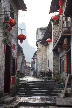 Huang yao antik kenti, Guangxi, China, 28, Mart 2014,