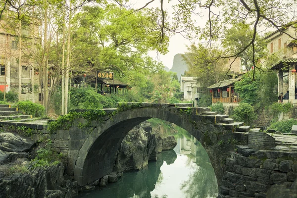 Huang yao Cidade antiga, Guangxi, China, 28 de março de 2014 , — Fotografia de Stock