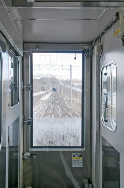 Tren interior de JR Line, Hokkaido, Japón — Foto de Stock