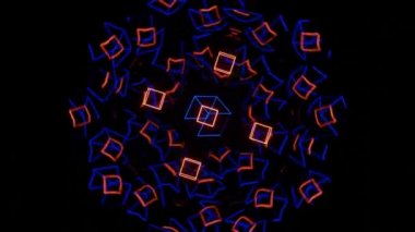 Çılgın Soyut Geometrik Yansıma. 4K Video