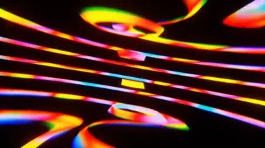 Stil Soyut Animasyon. Çılgın Trippy Psychedelic VJ döngüsü. 4K Video. 3d hazırlayıcı