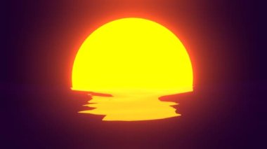 4K Tatmin Edici Biçimli Okyanus Döngüsü. 80 'lerin Canlandırma Döngüsü.