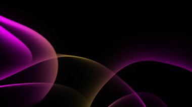 Üç boyutlu animasyon. Soyut Dalgalar Akan Kromatik Neon Kusursuz Desensiz Arkaplan, dinamik soyut dalgalar ve çizgiler. Zarif Dalgalı Çizgiler Canlandırma Arkaplanı