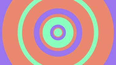 Canlandırılmış Geometrik kalıp veya arkaplan. Soyut hareket şekilleri arka plan, antika retro renkler. Düz bir tasarımda kusursuz hareket grafik arkaplanı