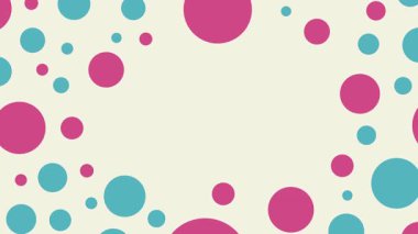 Canlandırılmış Geometrik kalıp veya arkaplan. Soyut hareket şekilleri arka plan, antika retro renkler. Düz bir tasarımda kusursuz hareket grafik arkaplanı