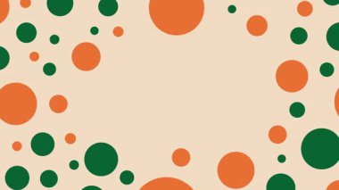 Canlandırılmış Geometrik kalıp veya arkaplan. Soyut hareket şekilleri arka plan, antika retro renkler. Düz bir tasarımda kusursuz hareket grafik arkaplanı