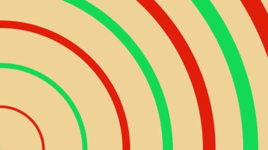 Canlandırılmış Geometrik kalıp veya arkaplan. Soyut hareket şekilleri arka plan, antika retro renkler. Düz bir tasarımda kusursuz hareket grafik arkaplanı