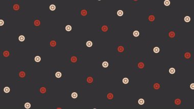 Canlandırılmış Geometrik kalıp veya arkaplan. Soyut hareket şekilleri arka plan, antika retro renkler. Düz bir tasarımda kusursuz hareket grafik arkaplanı