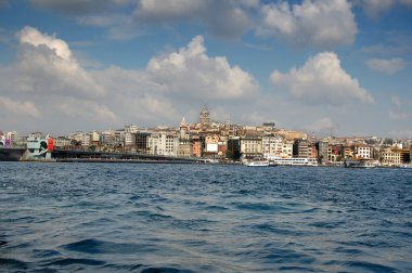 Istanbul, Türkiye - 11 04, 2011: Boğaz'ın üzerindeki en popüler konumlar.