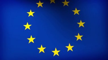 Avrupa Birliği bayrağı sallayarak yavaş