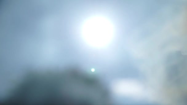 Cinéma épique abstrait de fumée qui couvre le soleil 