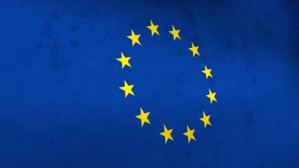 Banderas del Reino Unido y de la Unión Europea. Bandera del Reino Unido UE . — Vídeos de Stock