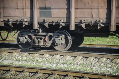 Tren Garı üzerinde tekerlekler