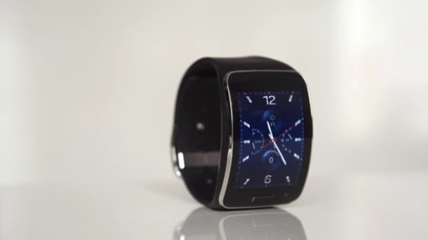 Smart Watch-klocka. Svart design. — Stockvideo