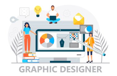 İniş sayfası için web geliştirici konsept vektörü. Programcı vinç kullanarak web sitesi kurar ve kod yazar. Dijital veya yapay zeka teknolojisinde çalışan yazılım mühendisi. IT şirketinde yazılım geliştirme.