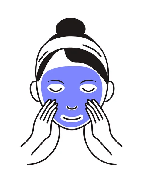 汚れのマスクをしている女の子 ストックベクター C Topvectors