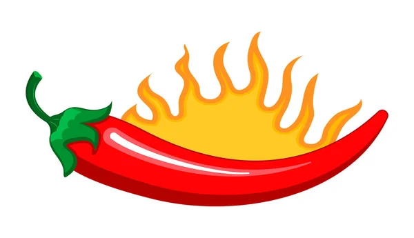 Los Pimientos Rojos Fríos Están Ardiendo Como Signo Picante Vector — Archivo Imágenes Vectoriales