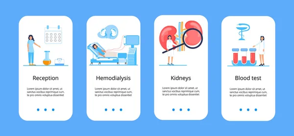 Muestra Pielonefritis Concepto Cistitis Urolitiasis Plantillas Aplicaciones Nefropatía Insuficiencia Renal — Vector de stock