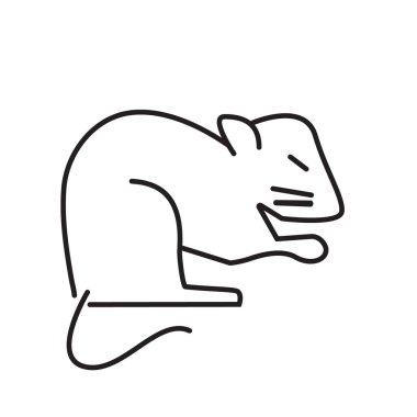 Gelincik, hamster, tavşan gösterilen sembollerdir. Fare, kobay ikonları. Evcil hayvan için masaj eldiveni. Kemirgenler için kafes ve saman. Gelincikler için yiyecek. Fare kokusuna karşı püskürt.