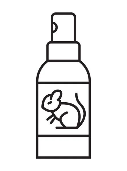 Ψεκάστε Κατά Της Μυρωδιάς Του Ποντικιού Εικονίδιο Στυλ Γραμμή Μπουκάλι — Διανυσματικό Αρχείο