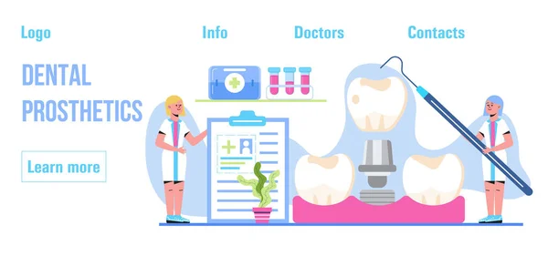 Вектор Концепції Стоматолога Лікування Карієсу Зубного Каменю Або Кісти Зуба — стоковий вектор