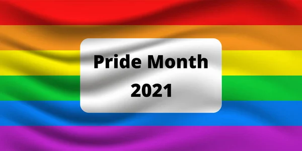 Lgbt Pride Month Concept Vector Fot Poster Card Banner Evento — Vettoriale Stock