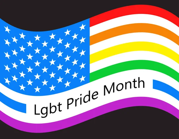 Lgbt Pride Month Koncept Vektor Fot Plakát Karta Banner Červnu — Stockový vektor