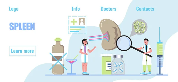 Vector Concepto Bazo Problemas Digestivos Ilustración Salud Plantilla Médica Para — Vector de stock