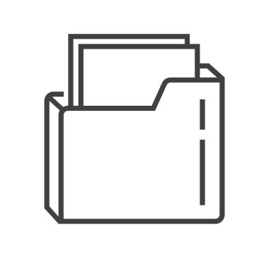 İnce satır biçiminde broşür sayfa simgesi vektörü. Referans, kağıt ve belgeler için özet. Bölüm, not, paragraf, not defteri. E-okuma, e-kütüphane basit illüstrasyon.