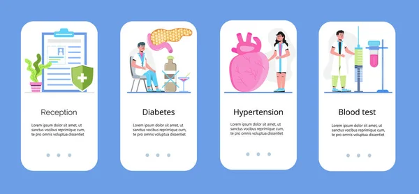 Diabete Mellito App Vettore Illustrazione Del Diabete Tipo Del Vettore — Vettoriale Stock