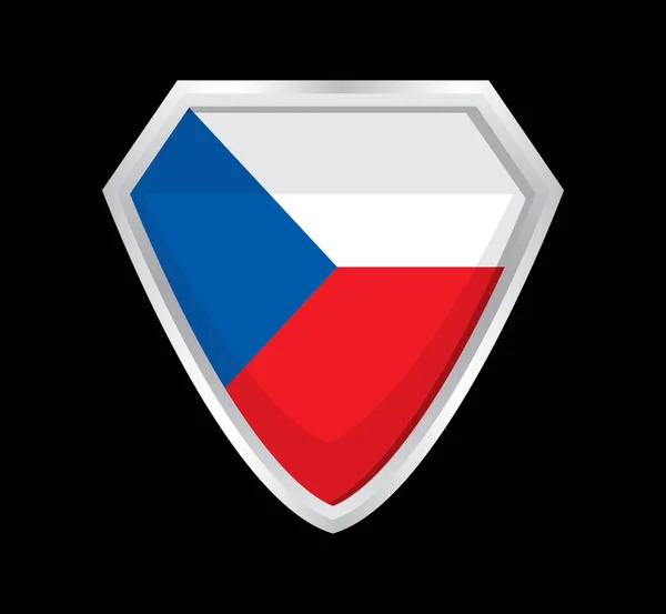 República Checa Bandera Vector Signo Del Estado Checo Escudo Con — Archivo Imágenes Vectoriales