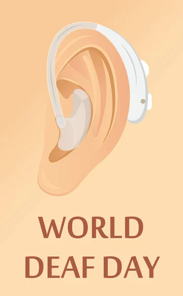 Světový Den Hluchých Zářijovém Konceptu Rally Seminář Různé Neslyšící Kampaň — Stockový vektor
