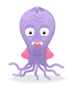 Mutlu Cadılar Bayramı vektörleri. Renkli canavar, yeti karakteri ve yüzü çizgi film tarzında. Komik, çılgın gözler, dil, diş. Kawaii korkunç goblin çocuk.