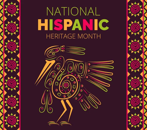 National Hispanic Heritage Maand Gevierd Van September Tot Oktober Usa — Stockvector