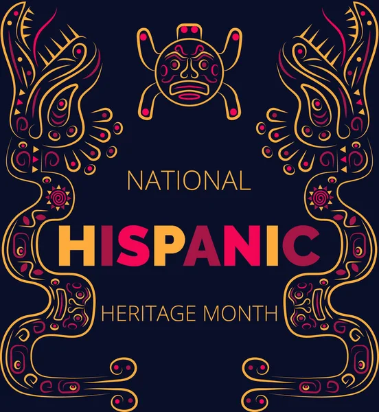 National Hispanic Heritage Maand Gevierd Van September Tot Oktober Usa — Stockvector