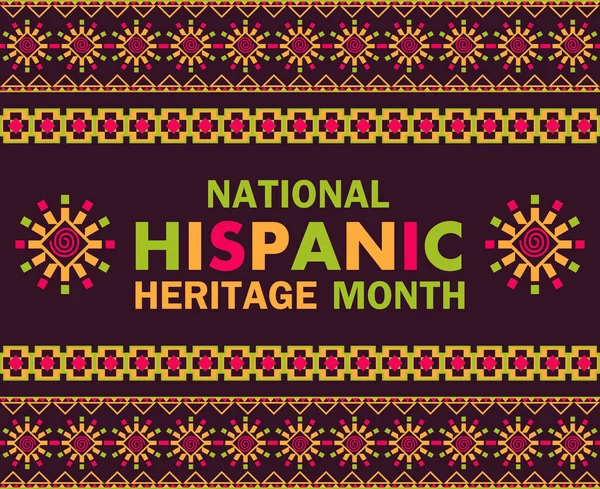 National Hispanic Heritage Maand Gevierd Van September Tot Oktober Usa — Stockvector