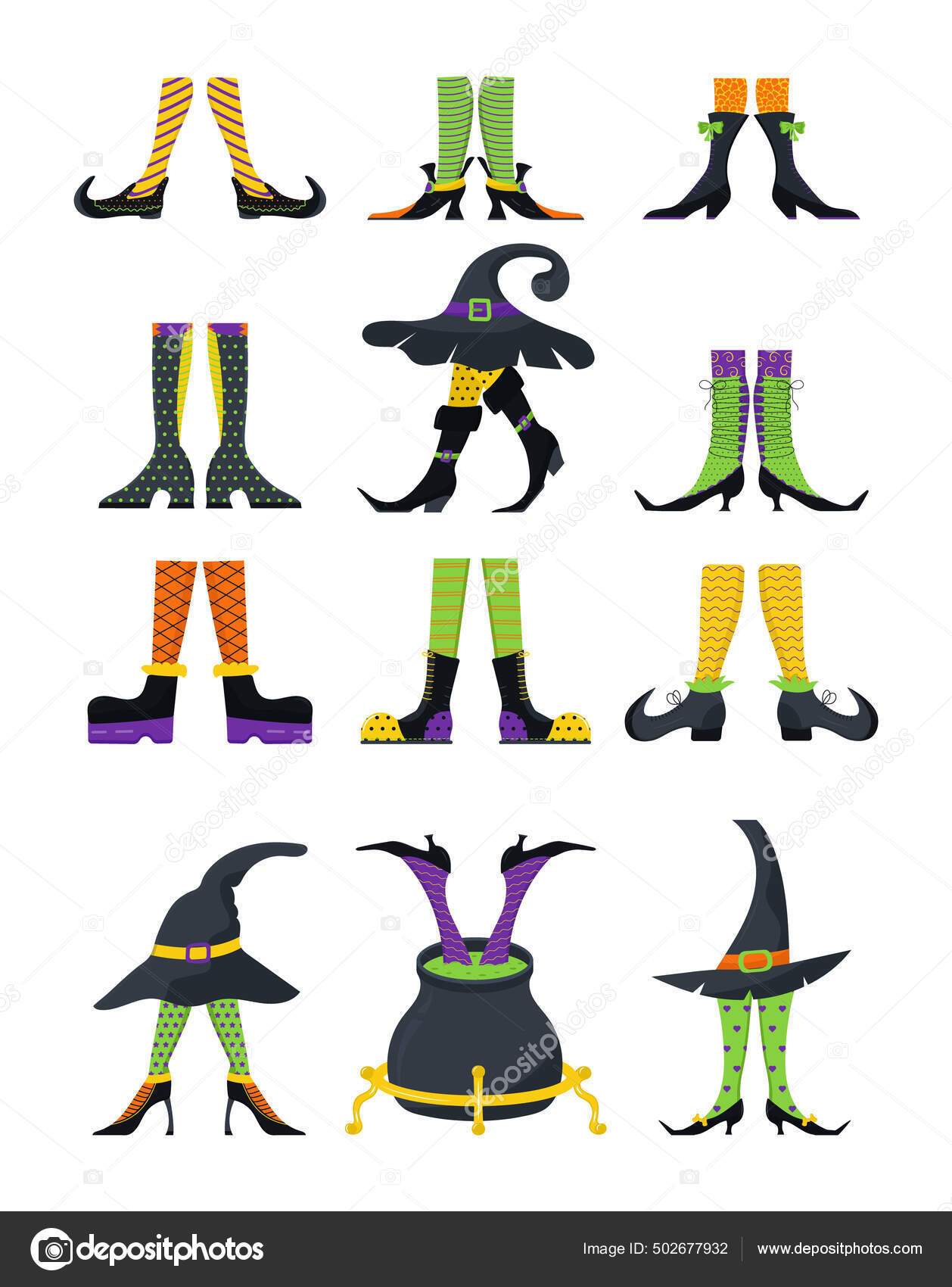 Vetor Da Perna Das Bruxas. Botas Engraçadas E Assustadoras Do Halloween  Ilustração do Vetor - Ilustração de sensual, sapatas: 228864051