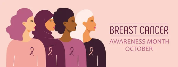 National Breast Cancer Awareness Month Nbcam Slaví Americe Každoročně Říjnu — Stockový vektor