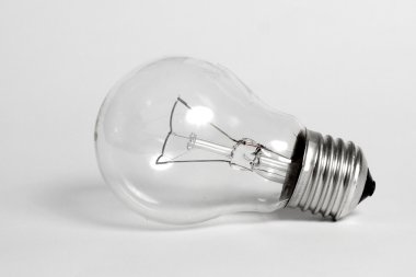 Ampul şeffaf beyaz izole