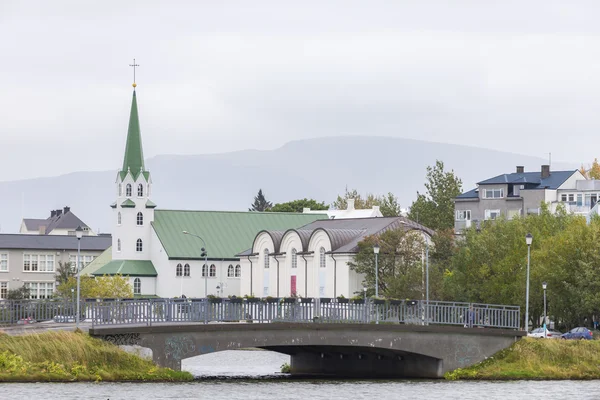 Reykjavik şehir merkezinin resmi. — Stok fotoğraf