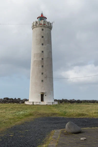 Işık evinde kenar od Reykjavik, İzlanda. — Stok fotoğraf