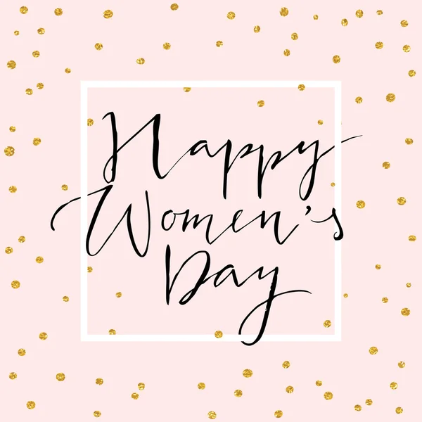 Glad kvinnors dag-kort — Stock vektor